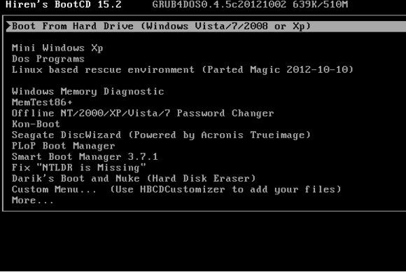 Hiren's BootCD screenshot