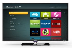 Roku TV home screen on a Hisense TV