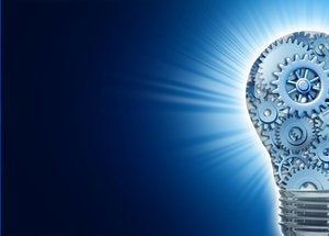 lightbulb idea gears