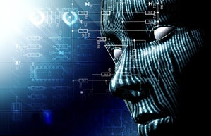 Virtual face of artificial intelligence circuits and binary data