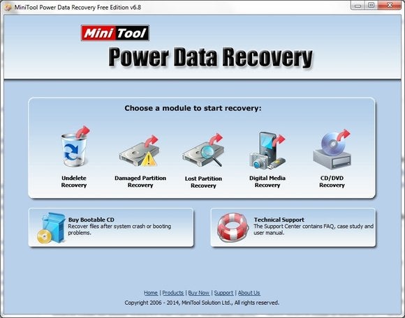 MiniTool Power Data Recovery main screen
