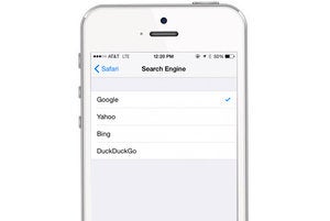 mobile safari default search