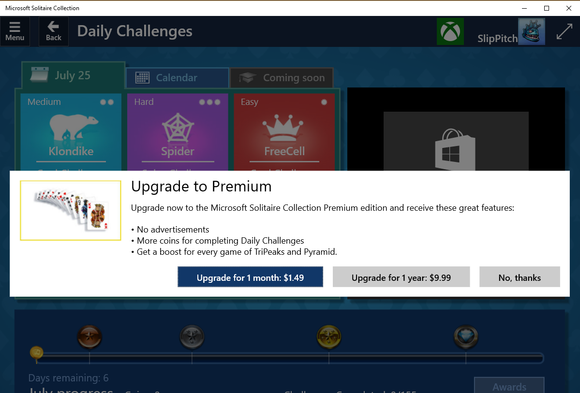 Get a free week of Microsoft Solitaire Collection Premium Edition on  Windows 10