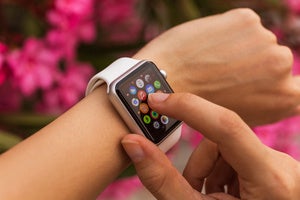 apple watch 42 mm stainless steel with white sport band