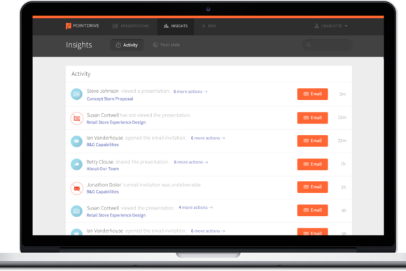 Pointdrive insight screen